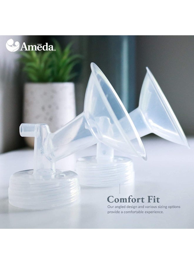 Ameda MYA Breast Pump Replacement Flanges 28mm, Comfort Fit Angled Flange, 2 Count (1 Pair) - Image 4