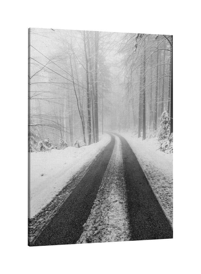 RKN Ice Rode Printed Framed Canvas Wall Art White/Grey 60x80centimeter - Image 2