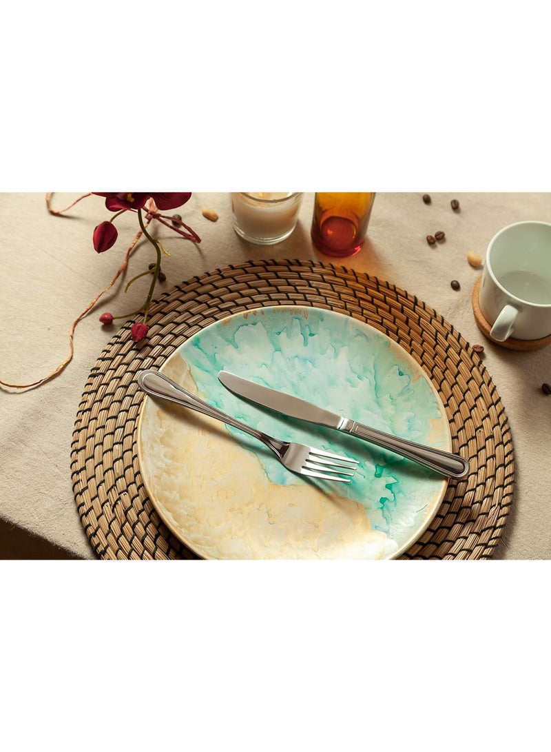 Frankfurt 24 Piece Stainless Steel Cutlery Set - Mirror Polished - Dishwasher Safe - With Fork, Spoon, Knife and Coffee Spoon - A Cutlery Set for 6 People - Classic Design - Image 3