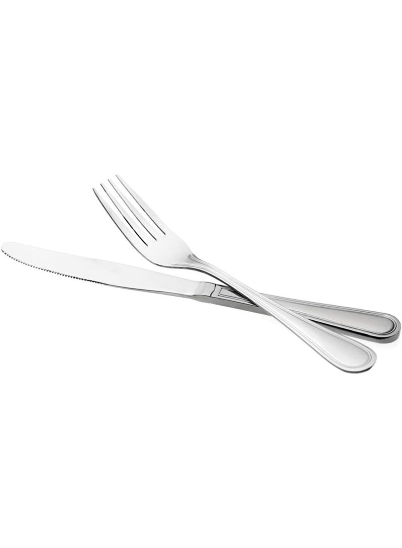 Frankfurt 24 Piece Stainless Steel Cutlery Set - Mirror Polished - Dishwasher Safe - With Fork, Spoon, Knife and Coffee Spoon - A Cutlery Set for 6 People - Classic Design - Image 2