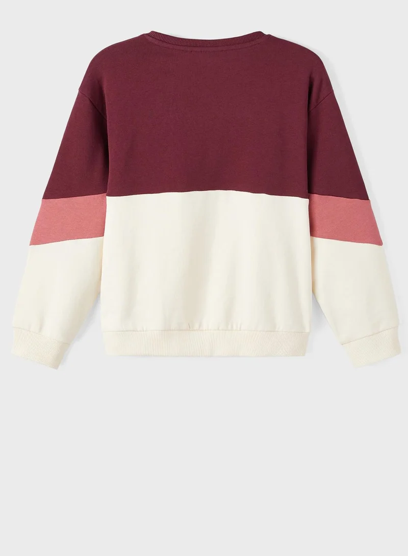 NAME IT Kids Color Block Sweatshirt