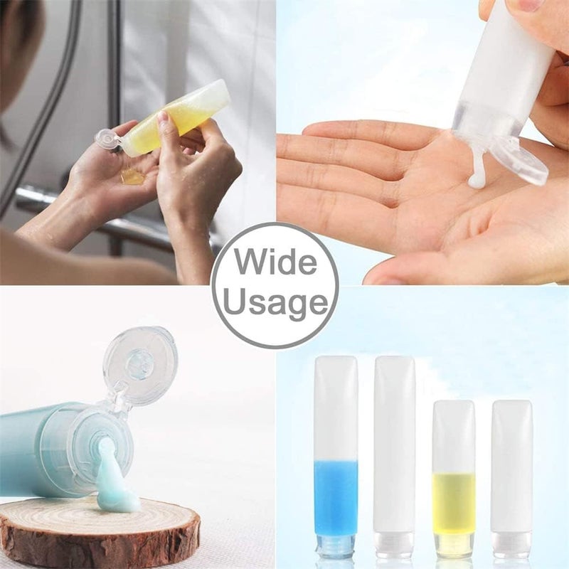 ELECDON 6-Piece Clear Travel Bottles Set - TSA Approved Refillable Squeezable Containers for Shampoo, Conditioner, Lotion - BPA Free, 30ml - Image 5
