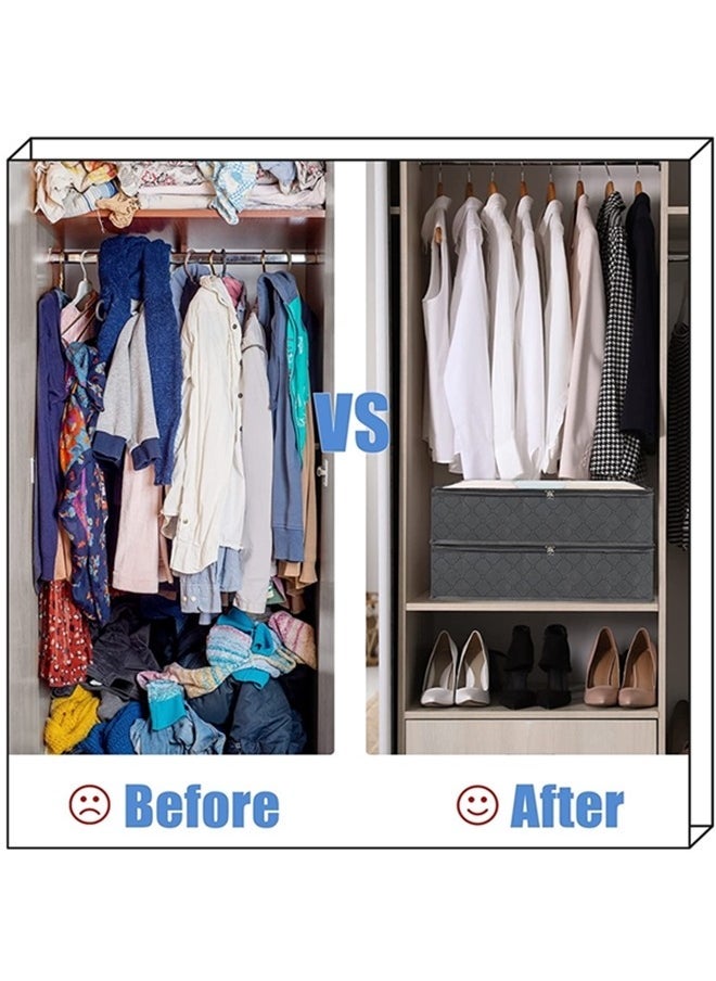 Beauenty 2Pack Clothes Storage Bag Organizer,100L Large Capacity Organizer,Under Bed Storage Bags,Blanket Storage Containers Organizers,Reinforced Handle,Foldable,Storage Bins,For Home Storage - Image 5