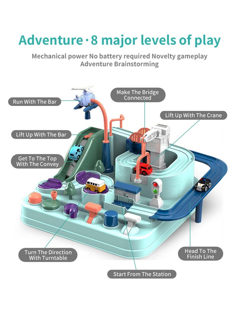 لعبة مغامرة السيارات - سيارة لعبة تعليمية لانقاذ المدينة لعمر ما قبل المدرسة، لعبة مسارات سباق للاولاد والبنات، العاب السيارات هدايا للاعمار من 2 -6، العاب تعليمية للاطفال الصغار - Image 3