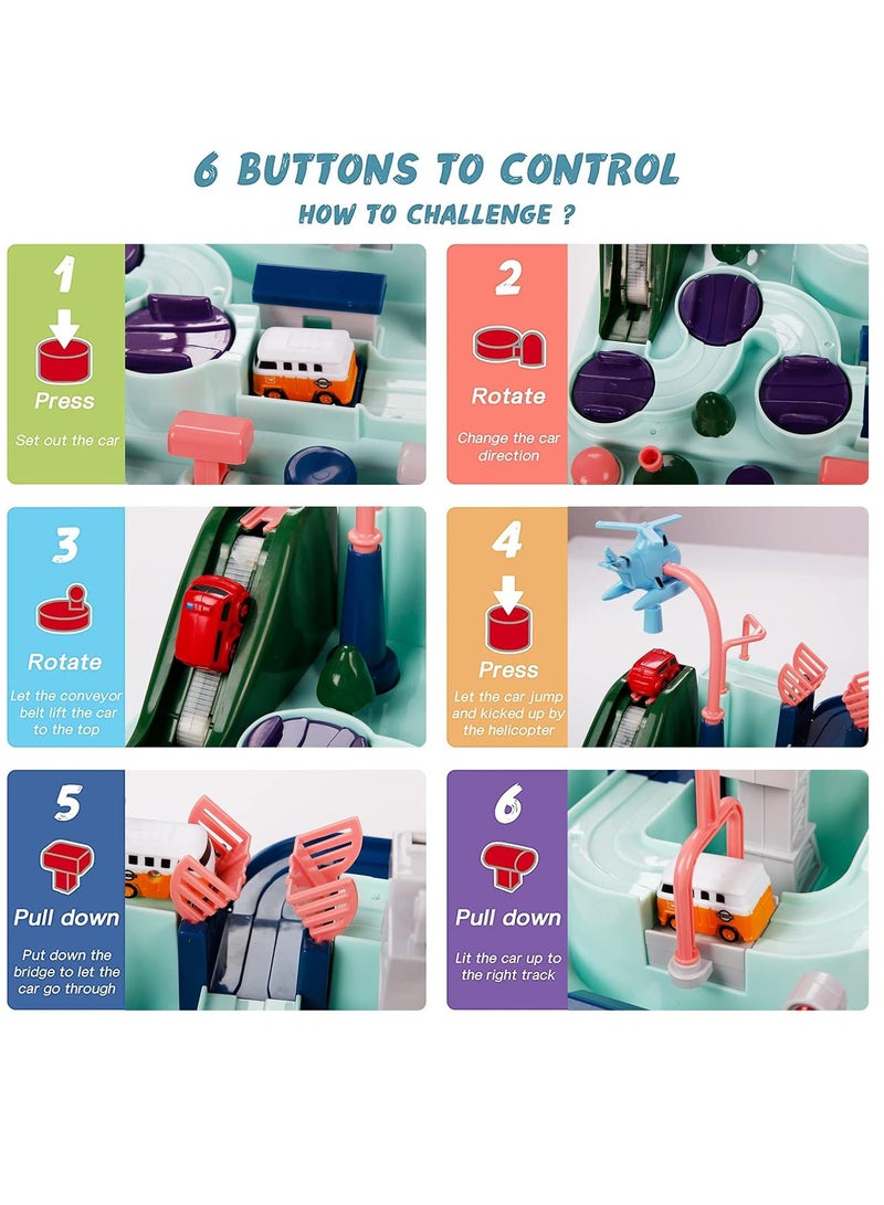 لعبة مغامرة السيارات - سيارة لعبة تعليمية لانقاذ المدينة لعمر ما قبل المدرسة، لعبة مسارات سباق للاولاد والبنات، العاب السيارات هدايا للاعمار من 2 -6، العاب تعليمية للاطفال الصغار - Image 5