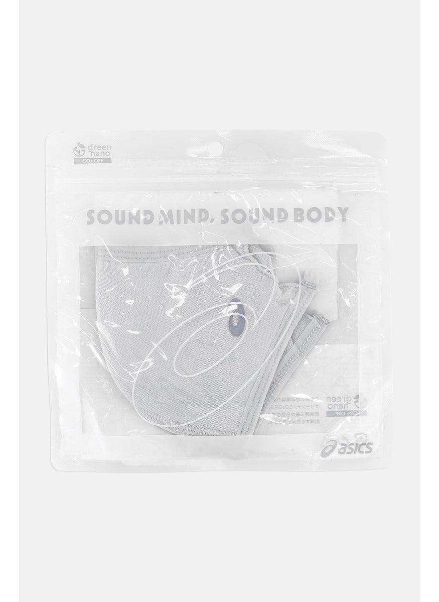 Asics - 3 Layer Face Cover, Light Grey - Image 1