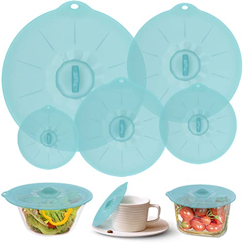 Silicone Lids for Food Storage  Bowl Covers BPA Free Suction Lids Microwave Cover Pot Covers for Cups Pots Pans Oven Fridge