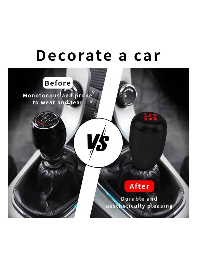 Car Gear Shift Knobs, Manual Gear Shift Knobs Replacement, Universal Car Accessories Interior Stick Shift Knob, Manual 5 Speed Universal Gear Stick Shift Knob for Car Truck SUV (Black) - Image 5