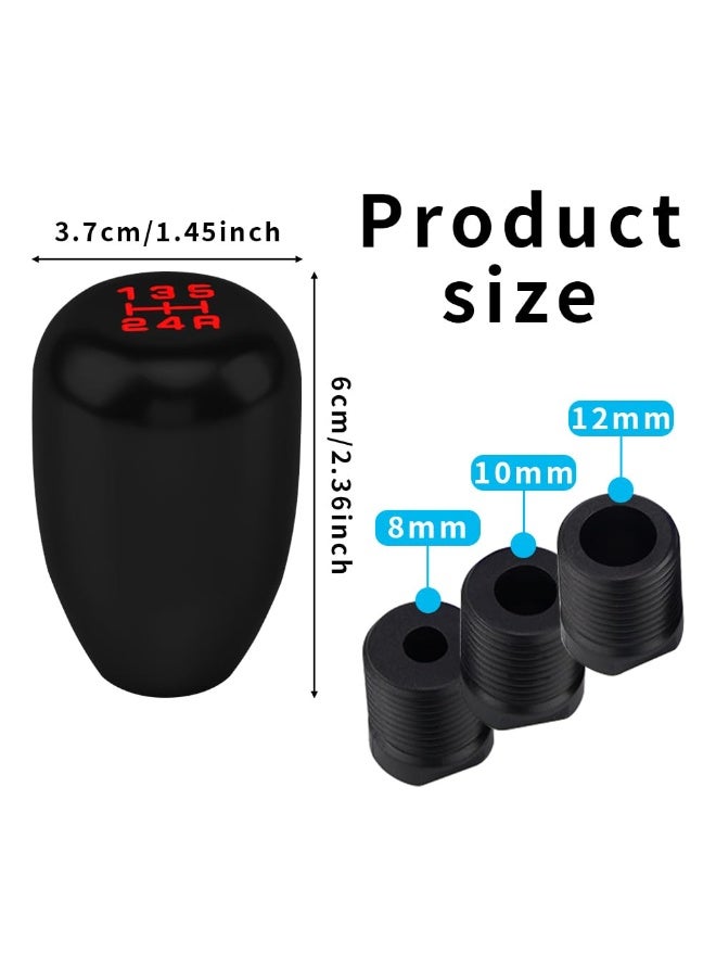 Car Gear Shift Knobs, Manual Gear Shift Knobs Replacement, Universal Car Accessories Interior Stick Shift Knob, Manual 5 Speed Universal Gear Stick Shift Knob for Car Truck SUV (Black) - Image 2