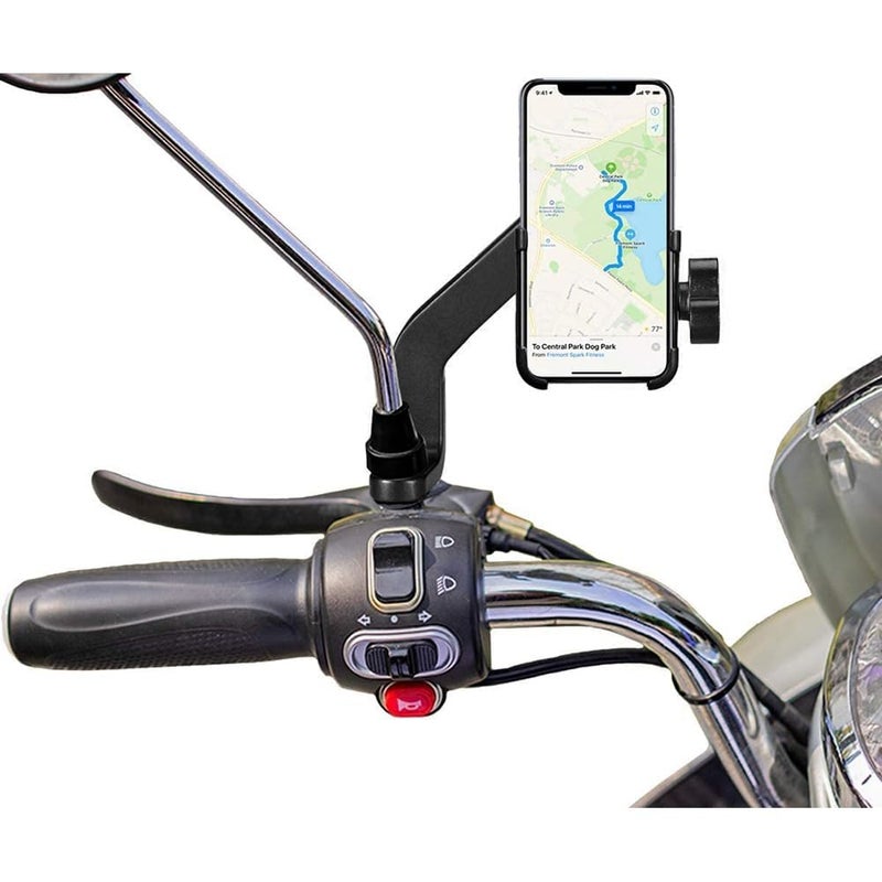 keeshar MotoPro K1 Motorcycle Mobile Phone Holder | Heavy-Duty Metal Handlebar Mount Clamp for Bikes - Image 3