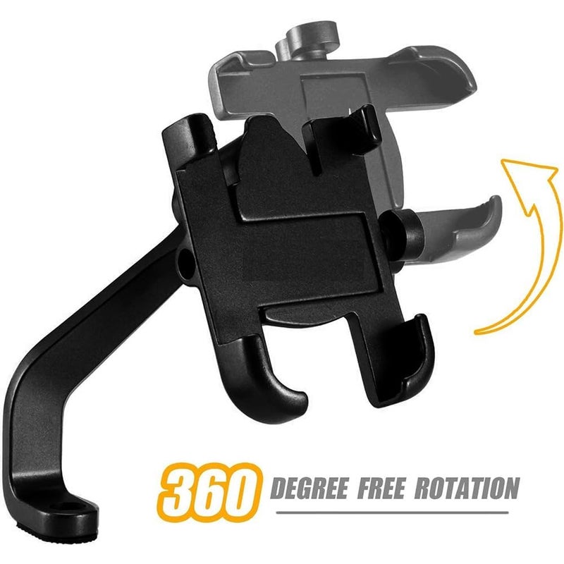 keeshar MotoPro K1 Motorcycle Mobile Phone Holder | Heavy-Duty Metal Handlebar Mount Clamp for Bikes - Image 2
