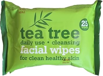 Pack 4 In Une Tea Tree Facial Scrub 250ml Facial Wipes 25wipes Foaming Face Wash 200ml Cleansing Pads 60pads - Image 4