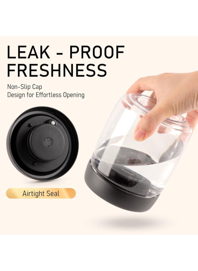 2pcs,Coffee Vacuum Container Jars, Food Coffee Bean Storage Containers with Lids Airtight, Plastic Wide Mouth Mason Jars Vacuum Sealer, Manual Vacuum Extraction Sealed Tank ( 1200ml) - Image 3