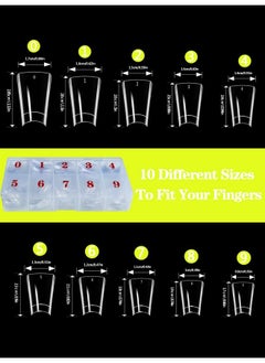 Dudjndjd 500Pcs Duck Nail Tips For Acrylic Nails, Clear Nail Tips Duck Feet Fan Flare Tips, Half Cover False Nails Short Duck Tip Nails 10 Sizes Curved French Fake Nail Extension Tips With Box  - Image 4