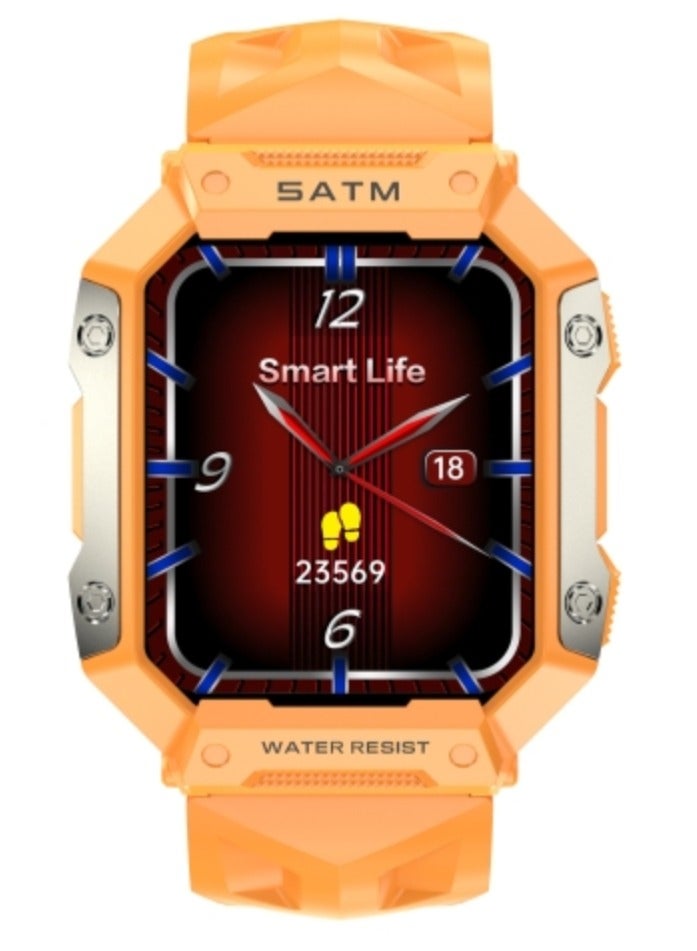 AROAQ PG333 1.91 inch Waterproof Smart Sports Watch Support Heart Rate Monitoring / Blood Pressure Monitoring(Orange) - Image 2