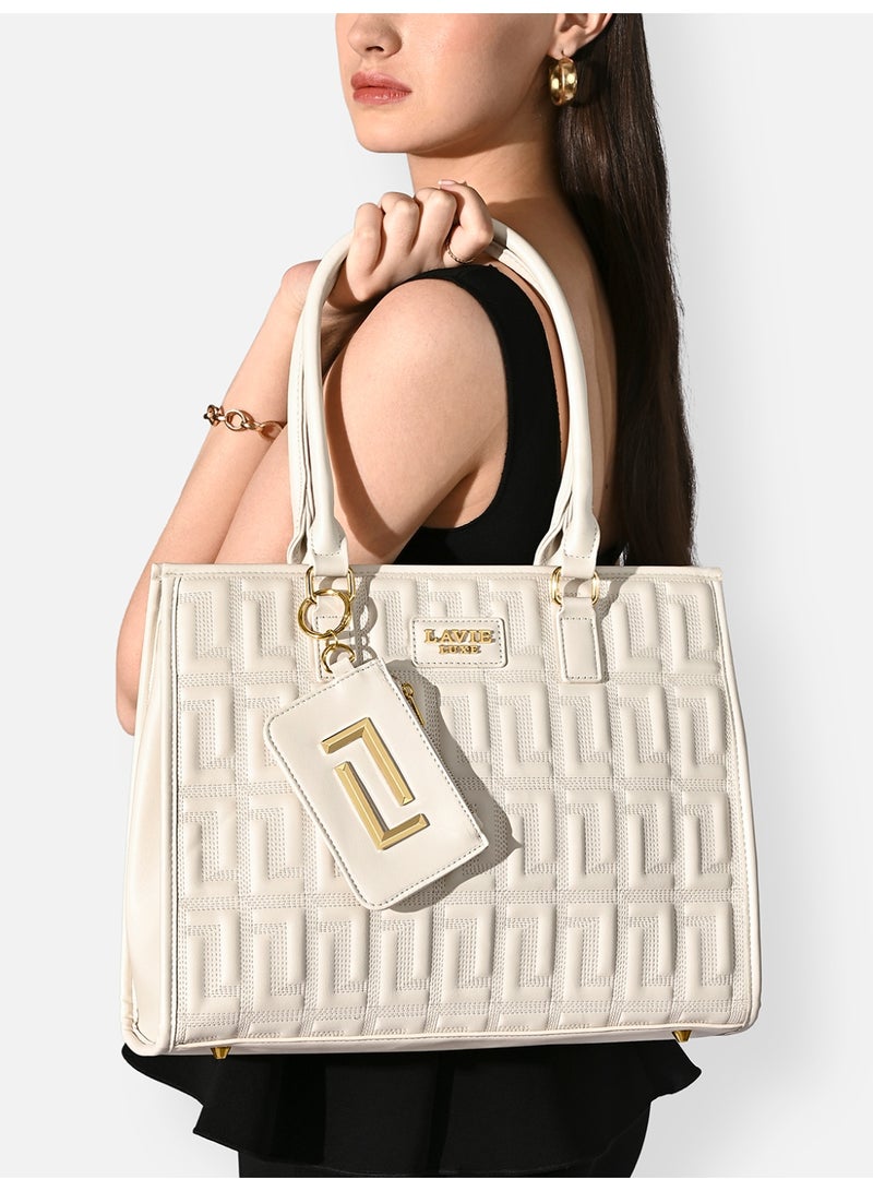 لافي حقيبة ساتشيل نسائية فاخرة كيم كبيرة أوف وايت - Image 2