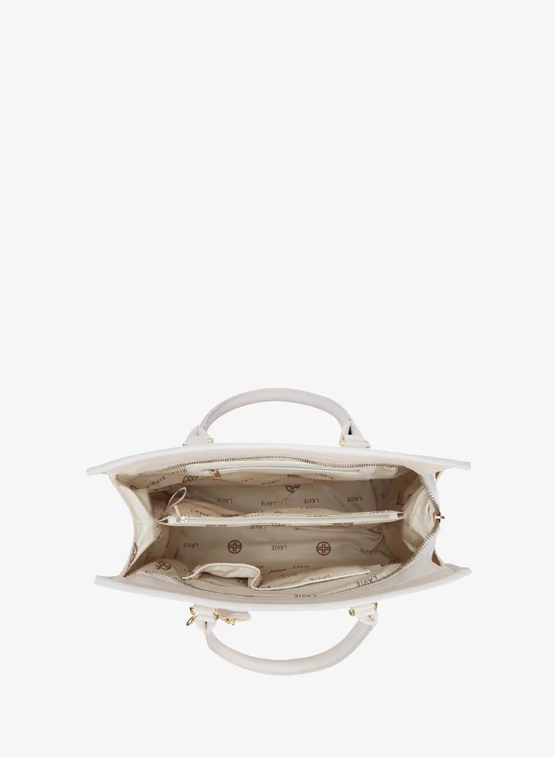 Lavie  Luxe Women's Quem Large Satchel Bag (Offwhite) for Women | Best Price UAE