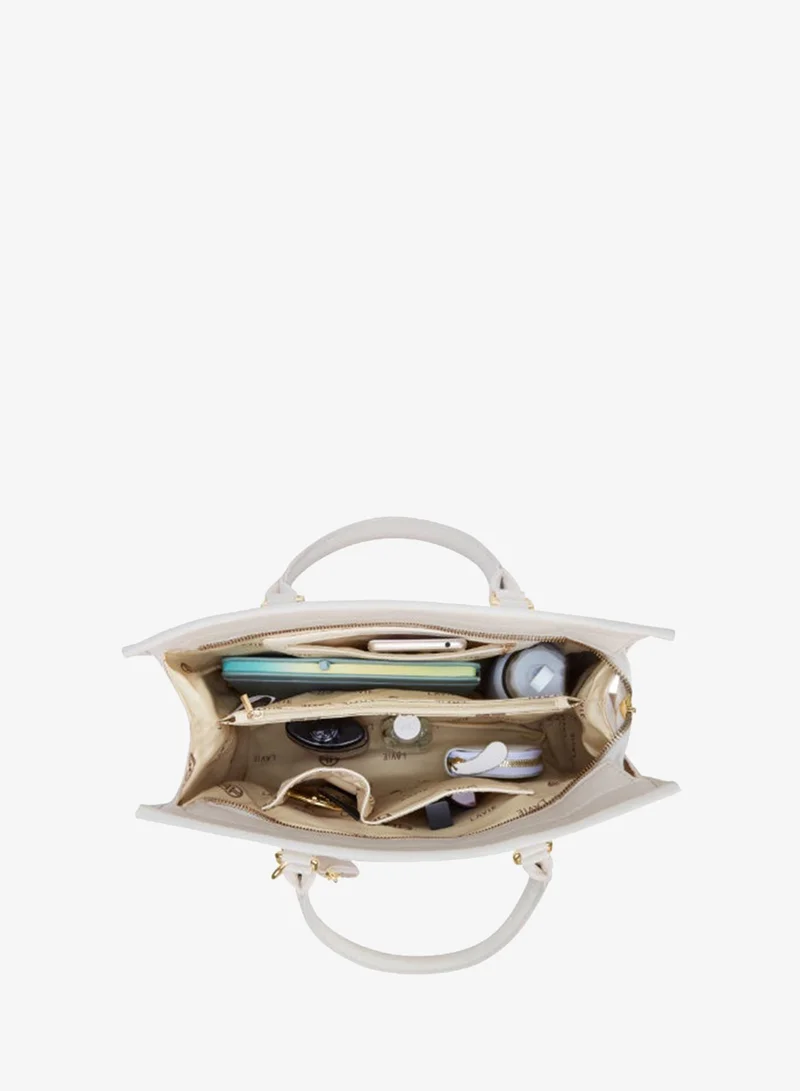 Lavie  Luxe Women's Quem Large Satchel Bag (Offwhite) for Women | Best Price UAE