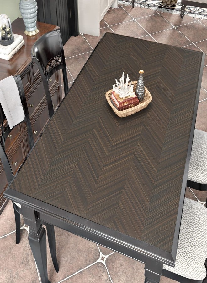 Wallercity ورق حائط Wallercity ذو النمط البني الداكن بتصميم متعرج، قابل للتقشير واللصق، لتغطية الجدران، ورق حائط ذاتي اللصق بمظهر الخشب، مناسب للحمام والمطبخ، مصنوع من الفينيل المزخرف للخزائن، مقاس 24×315 بوصة - Image 4