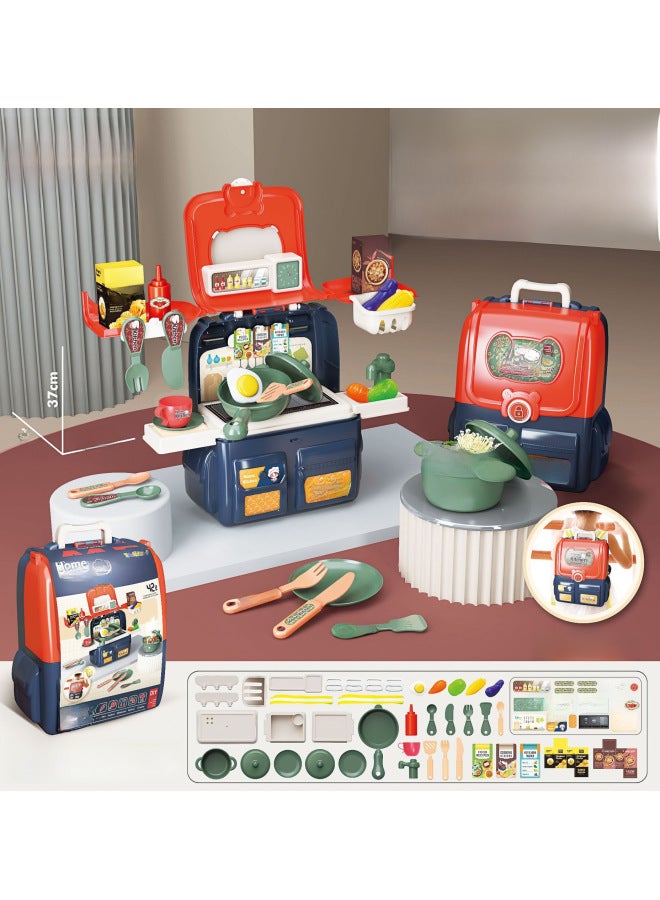 Children's Kitchen Beauty Makeup Handbag Girls Dressing Bag Travel Series Set Toy Box-Specifications:526 Tools Tote  - Image 5