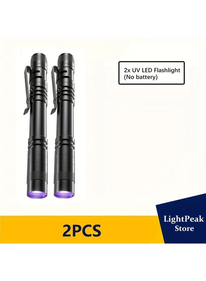 2pcs 395nm UV Flashlight Portable Black Light Pet Urine Detector Scorpion - Image 1