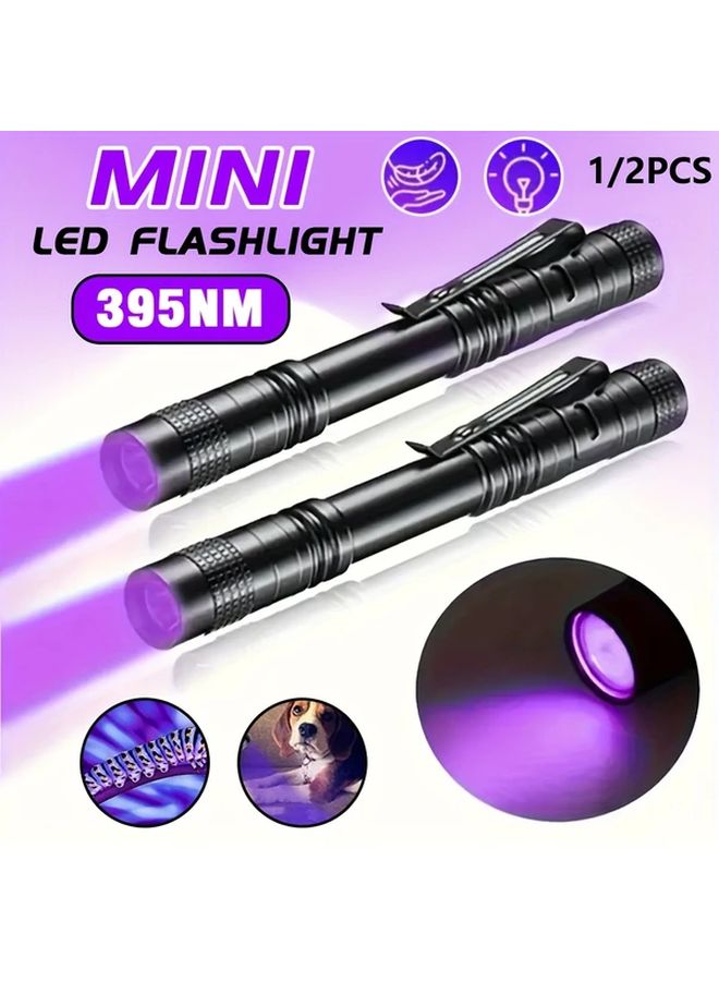 2pcs 395nm UV Flashlight Portable Black Light Pet Urine Detector Scorpion - Image 2