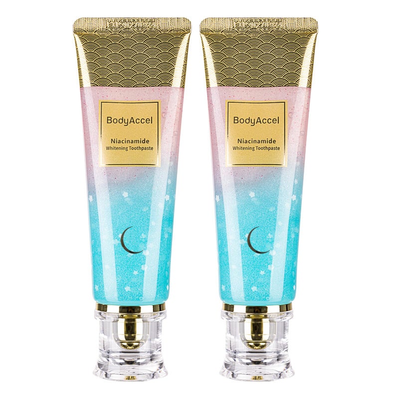 BodyAccel Niacinamide Whitening Toothpaste â€“ Natural Whitening Toothpaste with Niacinamide, Gentle Formula for Brighter Teeth & Fresh Breath, 2-Pack (2) - Image 1
