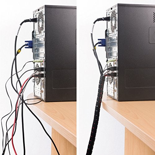 D-Line Cable Zipper Cord Tube Organizer with Zip Tool, 8.2 Feet, Cable Management Sleeve, Cover for Long Wire Runs, 1 Inch Diameter (8.2 FT, White) - Image 4