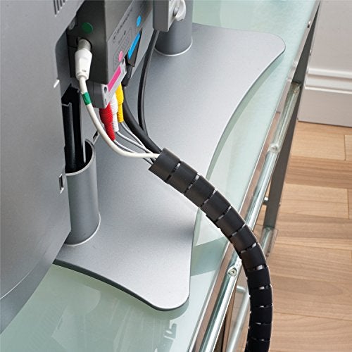 D-Line Cable Zipper Cord Tube Organizer with Zip Tool, 8.2 Feet, Cable Management Sleeve, Cover for Long Wire Runs, 1 Inch Diameter (8.2 FT, White) - Image 3