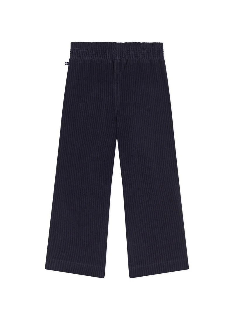 بيتي باتو Girls' Wide-Leg Fine Velour Trousers