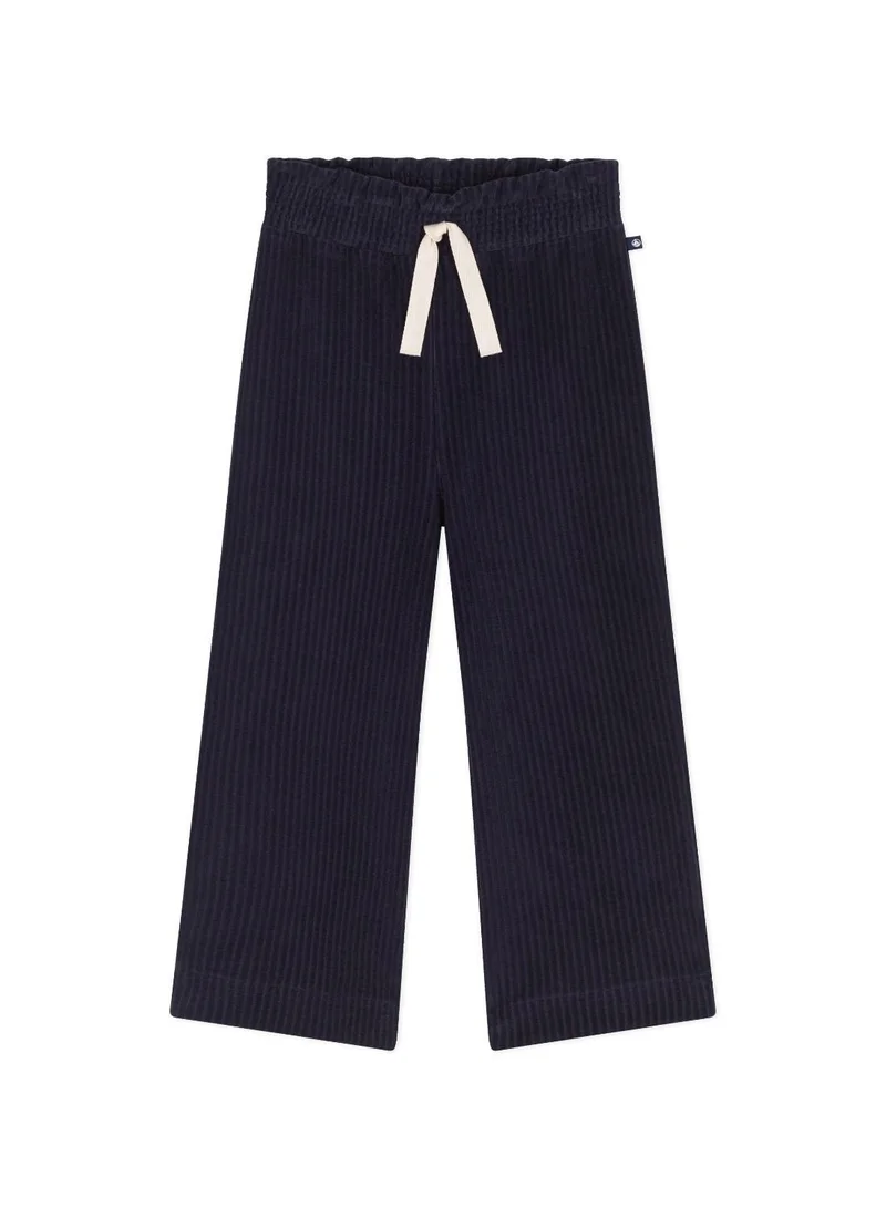 بيتي باتو Girls' Wide-Leg Fine Velour Trousers