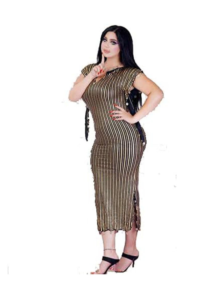 نانسي - بدله نانسي للرقص الشرقي اسود فى بالذهبي - Image 1