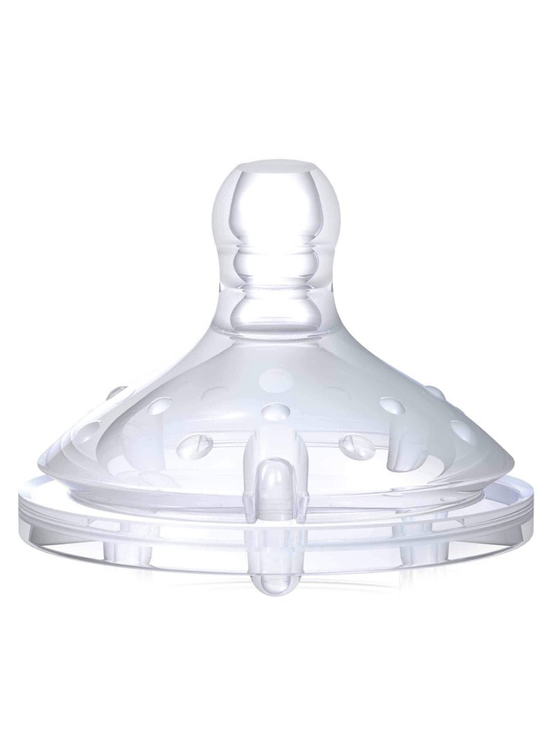 Nuby Flow Anti Colic Softflex Silicone Nipple for 0m+ Babies 2 Pieces - Image 3