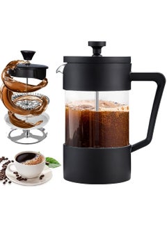 Bolivia's French Press Coffee Maker Coffee Tea Kettle 1 Liter Insulated Piston Tea Pot Cafetiere Coffee Cup with Filter 304 Stainless Steel Borosilicate Glass Coffee Press Durable Heat Resistant (1000ML, 34 OZ)  - Image 1
