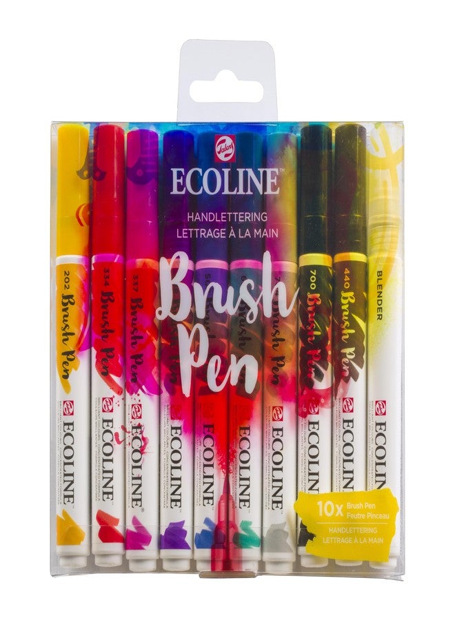 Ecoline - Set of 9 brush tip pens and 1 blender - Image 1