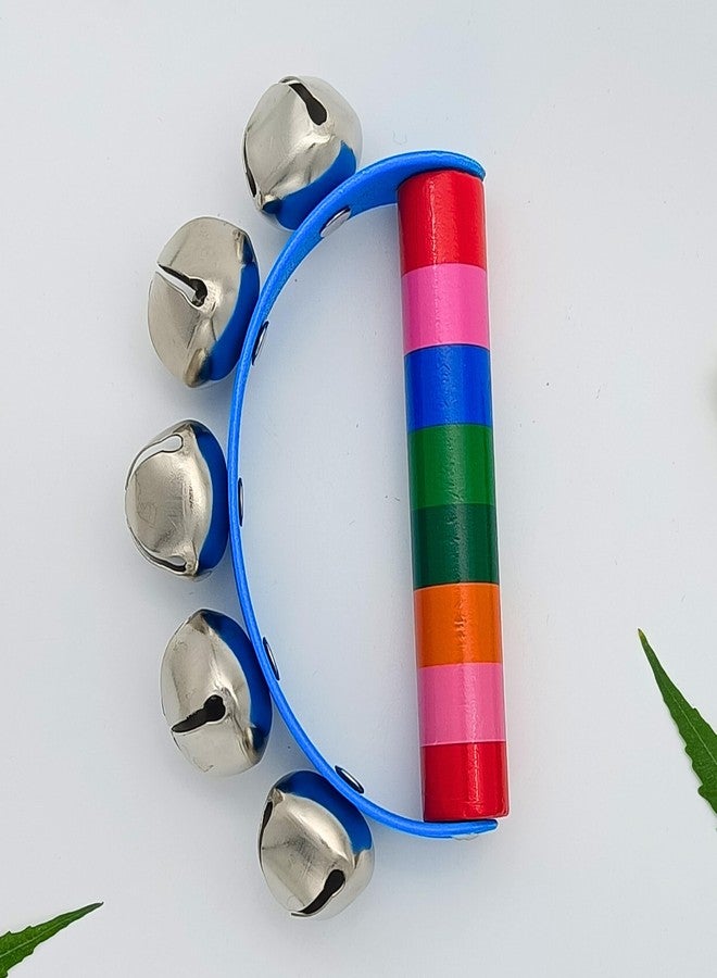 ZELVO Wooden Non Toxic Colourful Rattle Toys for Newborn Baby, Musical Infant Toy, Gift Set Age 0+, Multicolor (D Shaped Rattle) - Image 1