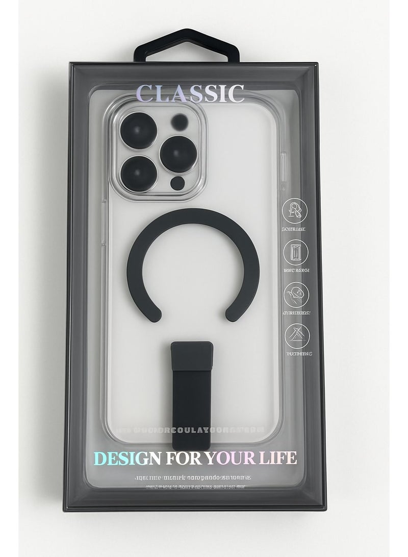BIGC Classic Case for iPhone 14 with Magnetic Ring and Kickstand Full Protection Elegant Design