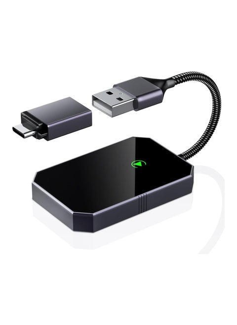 Wireless Carplay Adapter, Wireless Adapter for Factory Wired Carplay, Plug and Play Conversion to Wireless, 2024 Upgraded Carplay Dongle for iPhone iOS 10+ and Wired CarPlay Systems