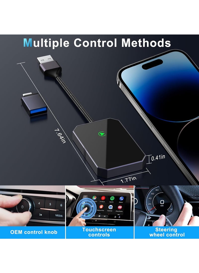 General - Wireless Carplay Adapter, Wireless Adapter for Factory Wired Carplay, Plug and Play Conversion to Wireless, 2024 Upgraded Carplay Dongle for iPhone iOS 10+ and Wired CarPlay Systems - Image 1