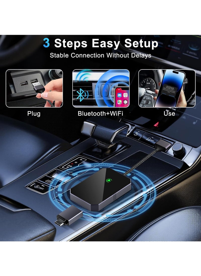 General - Wireless Carplay Adapter, Wireless Adapter for Factory Wired Carplay, Plug and Play Conversion to Wireless, 2024 Upgraded Carplay Dongle for iPhone iOS 10+ and Wired CarPlay Systems - Image 1