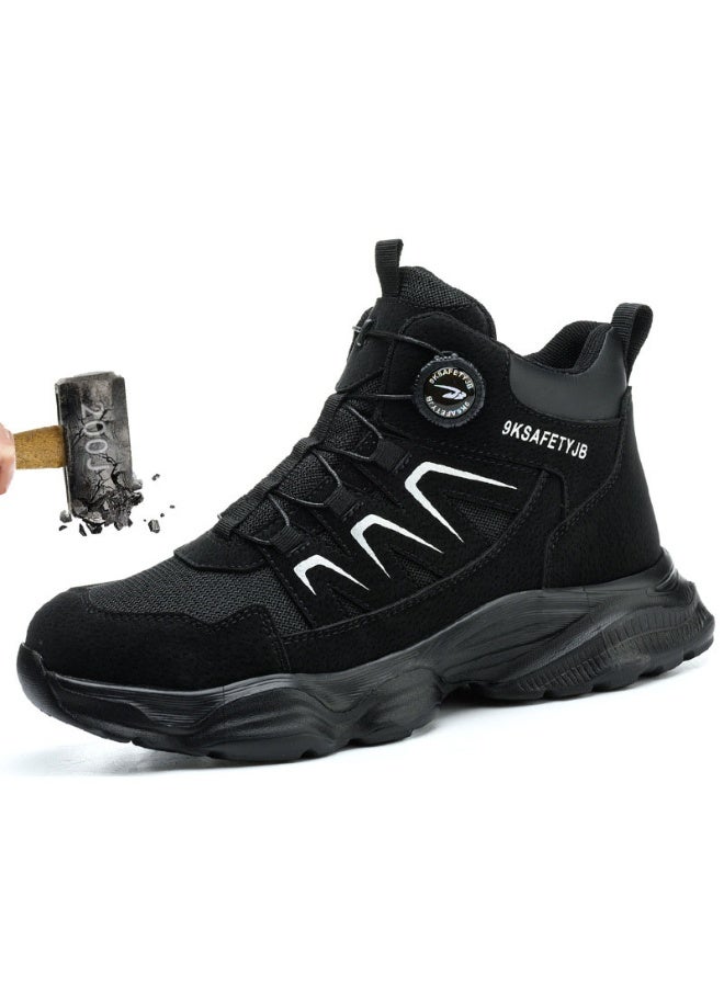 NIBEMINENT Work Safety Shoes Smash-proof and Puncture-proof Sports Safety Shoes Outdoor Mountaineering Wear-resistant Steel Boots - Image 1