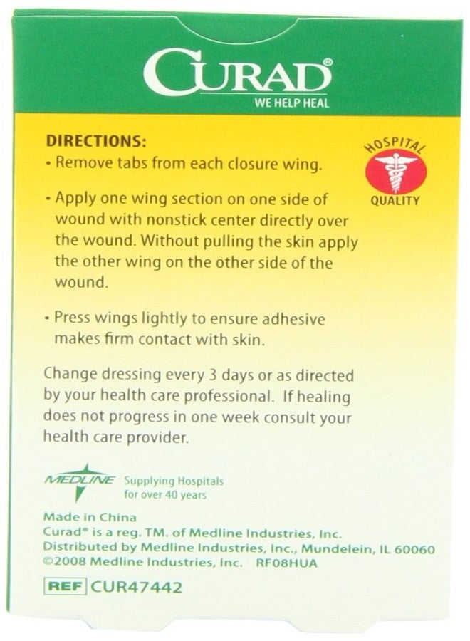 كيوراد ضمادات لاصقة مقاومة للماء من كوراد على شكل فراشة، 1.75 بوصة × 0.375 بوصة، 12 قطعة - Image 2