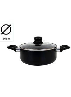 Wilson Casserole With Glass Lid Durable Marble Coating, Aluminium Construction, Nonstick Dish For Gas Induction & Ceramic Hobs Induction Bottom 26 x 12cm  - Image 4