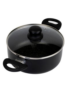 Wilson Casserole With Glass Lid Durable Marble Coating, Aluminium Construction, Nonstick Dish For Gas Induction & Ceramic Hobs Induction Bottom 26 x 12cm  - Image 1