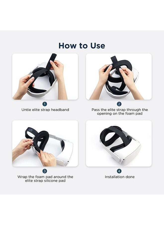 KIWI design - وسادة إسفنجية من Elite Strap متوافقة مع Meta Quest 2 - Image 1