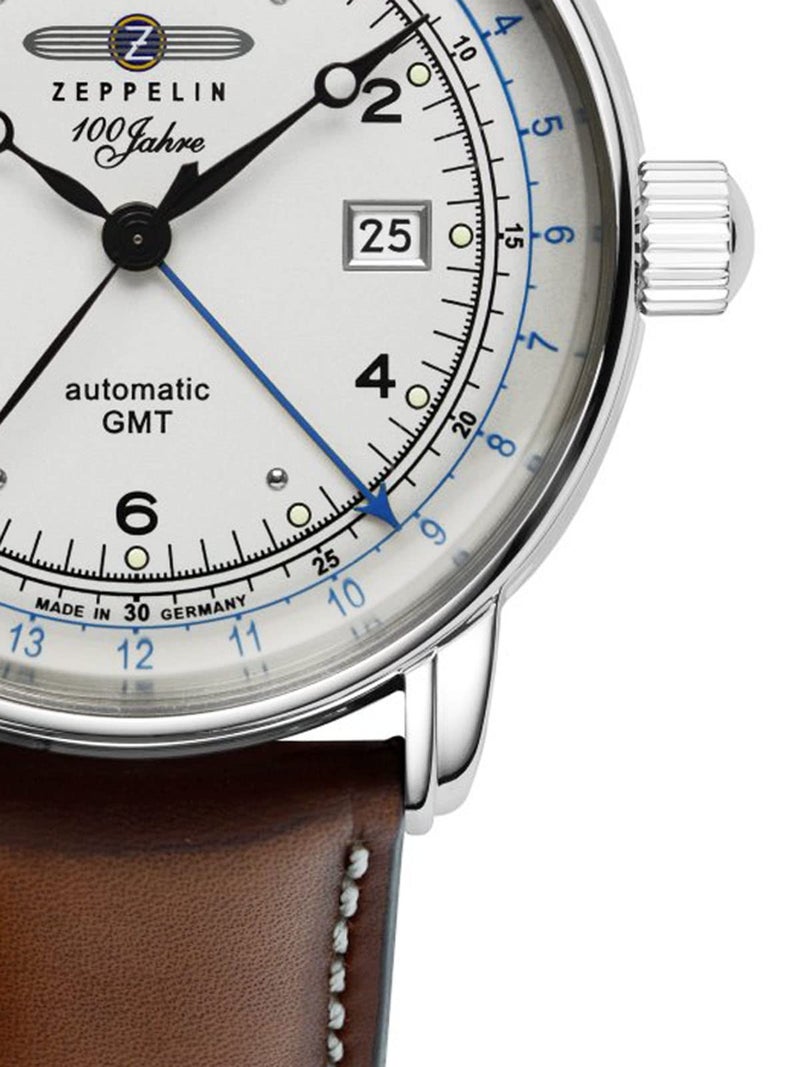 Zeppelin Leather 100 Years Ed. 1 Date|Dual Time|Gmt Analog Dial Color Silver Men'S Watch - 86661 - Image 2