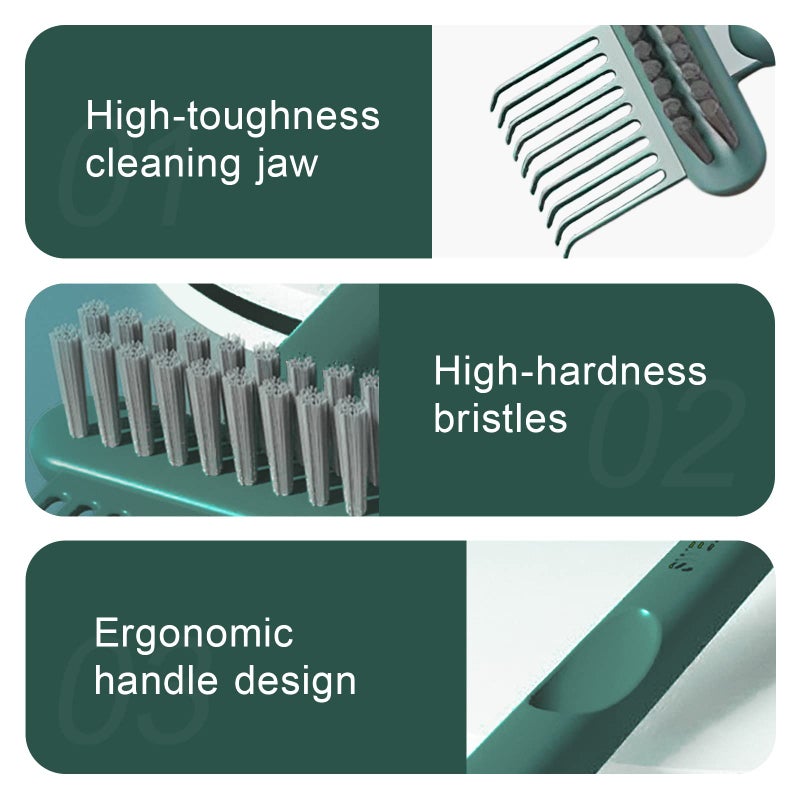 RHOS 2-in-1 Hair Brush Cleaner and Remover Tool - Comb for Removing Hair and Dust, Suitable for Home and Salon Use (1 Pack-Green) - Image 3