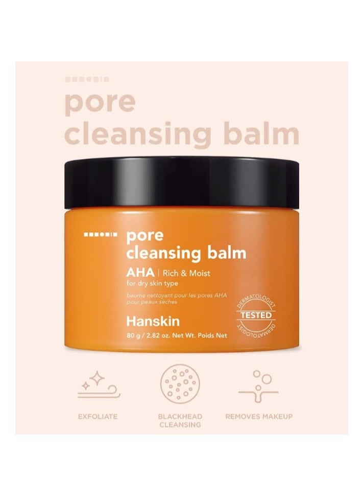 Hanskin Pore Cleansing Balm AHA Rich & Moist 80g - Image 2