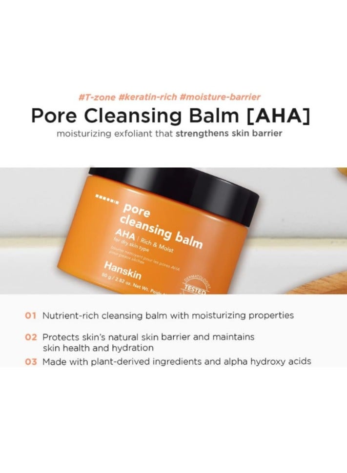 Hanskin Pore Cleansing Balm AHA Rich & Moist 80g - Image 5