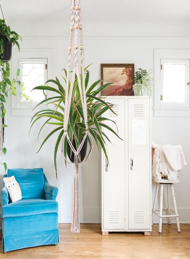 GnFlus Fake Hanging Plant, Faux Spider Plant in Black Pot Artificial Grass Plants 13 Inch Faux Potted Plants for Home Office Table Shelf Indoor Outdoor Pink and Green - Image 5